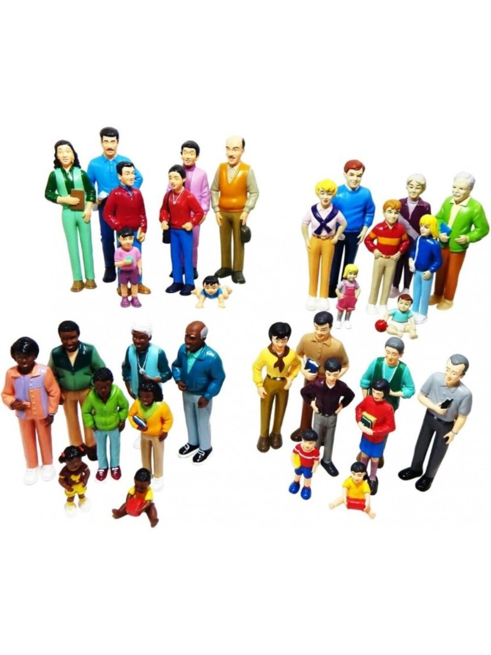 Cre8tive Minds Multi-Ethnic Pretend Play Family Set - 32 Pieces